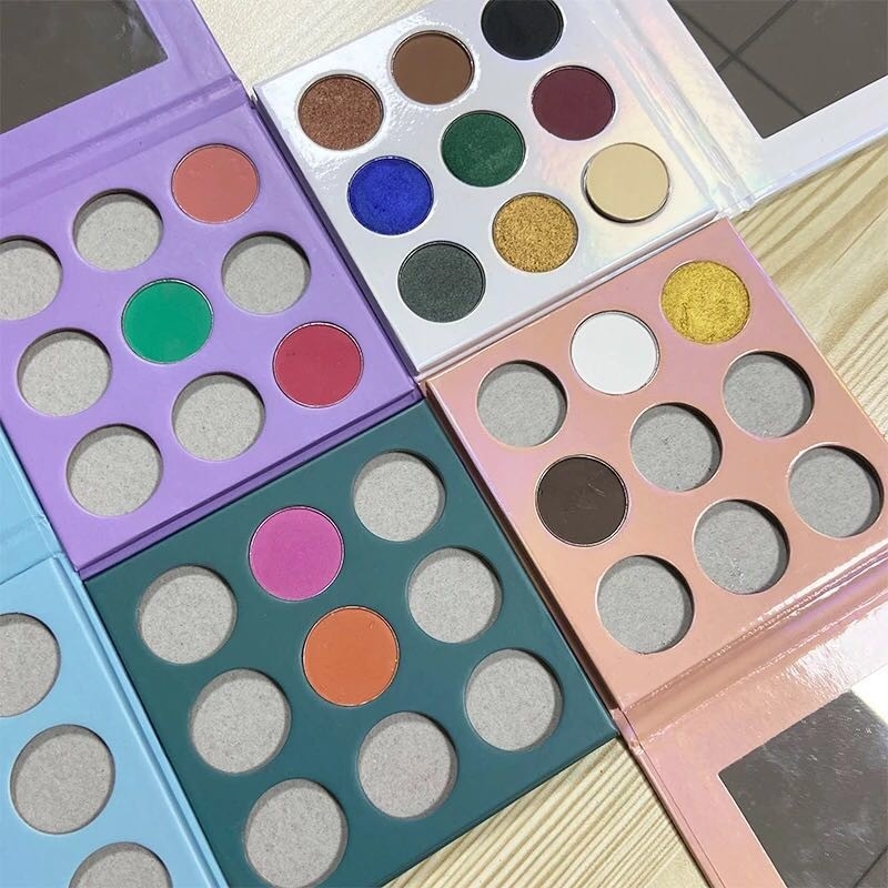 Rectangle Empty Eyeshadow-palette Magnetic 15 Colors Cosmetic Paper Box  Gradient Empty Makeup Palette